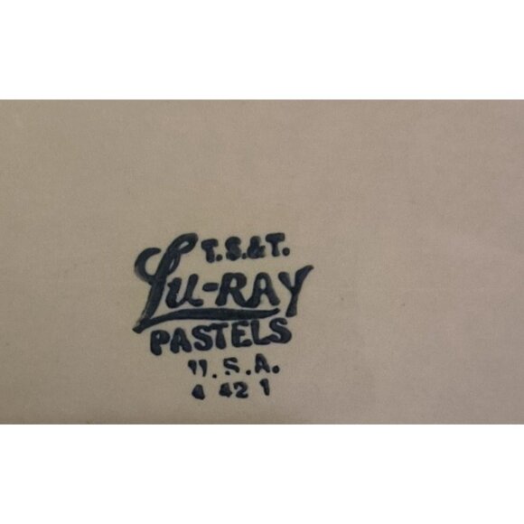 Lu-Ray Pastels Oval Platter 13.75" Pink Vintage T.S.&T. Collectible Tableware US - Picture 4 of 5